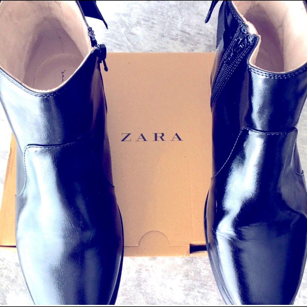 KIDS 🖤 ZARA - ANKLE BOOT W/ SIDE ZIP & BACK BOW🖤